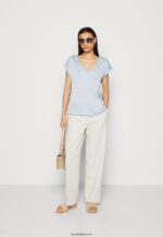 femmes t-shirt basique bleu clair 006BT282 Anna Field - Image 2