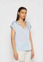 femmes t-shirt basique bleu clair 006BT282 Anna Field