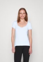 femmes t-shirt basique bleu clair 006BT338 Anna Field