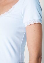 femmes t-shirt basique bleu clair 006BT338 Anna Field - Image 5