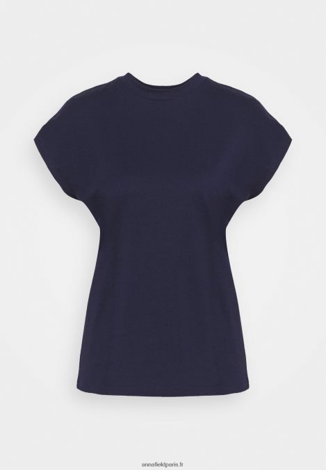 femmes_t_shirt_basique_bleu_fonce_006bt254_anna_field.jpg femmes t-shirt basique bleu foncé 006BT254 Anna Field - Image 1