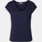 femmes t-shirt basique bleu foncé 006BT283 Anna Field