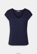 femmes t-shirt basique bleu foncé 006BT283 Anna Field