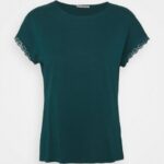 femmes t-shirt basique bleu sarcelle 006BT277 Anna Field