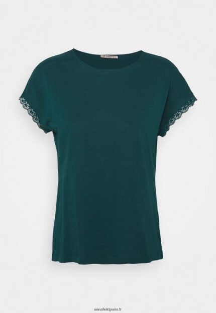 femmes t-shirt basique bleu sarcelle 006BT277 Anna Field