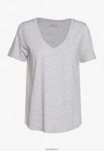 femmes t-shirt basique chiné gris clair/bleu 006BT334 Anna Field - Image 2