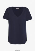 femmes t-shirt basique chiné gris clair/bleu 006BT334 Anna Field - Image 3