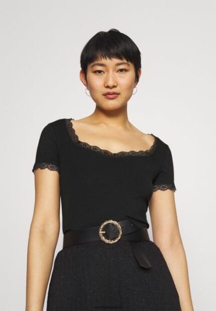 femmes t-shirt basique noir 006BT288 Anna Field
