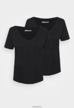 femmes t-shirt basique noir 006BT341 Anna Field