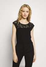 femmes t-shirt basique noir 006BT379 Anna Field