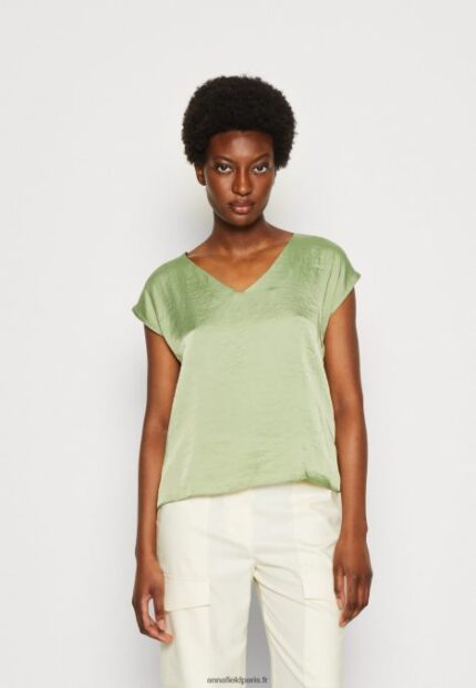 femmes t-shirt basique olive 006BT315 Anna Field