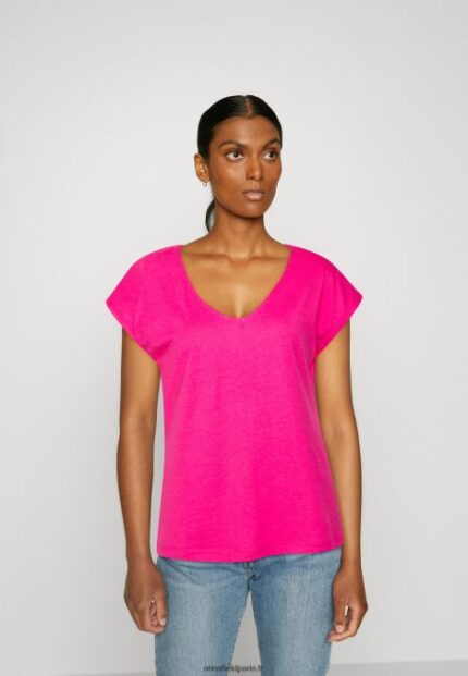 femmes t-shirt basique rose 006BT378 Anna Field