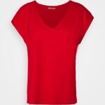 femmes t-shirt basique rouge 006BT337 Anna Field