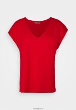 femmes t-shirt basique rouge 006BT337 Anna Field