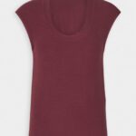 femmes t-shirt basique rouge foncé 006BT310 Anna Field