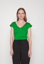 femmes t-shirt basique vert 006BT296 Anna Field