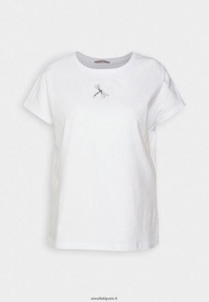 femmes t-shirt imprimé blanc 006BT299 Anna Field