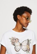 femmes t-shirt imprimé blanc 006BT333 Anna Field - Image 4