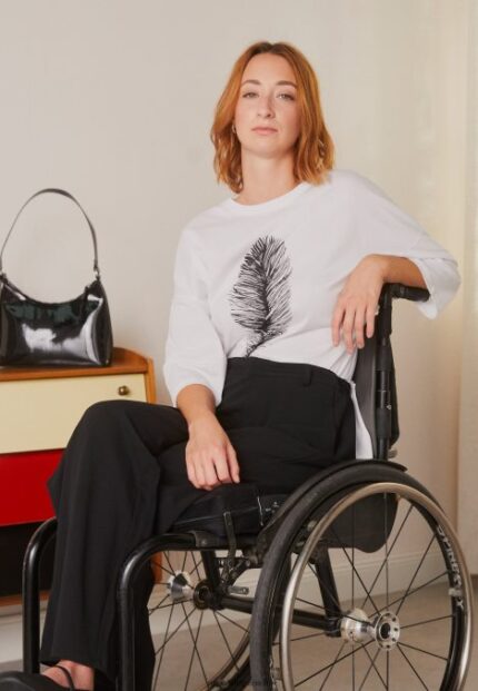 femmes t-shirt imprimé blanc 006BT371 Anna Field