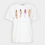 femmes t-shirt imprimé blanc 006BT372 Anna Field