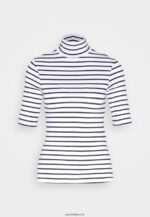 femmes t-shirt imprimé blanc/bleu foncé 006BT305 Anna Field - Image 5