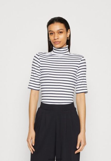 femmes t-shirt imprimé blanc/bleu foncé 006BT305 Anna Field