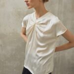 femmes t-shirt imprimé blanc cassé 006BT346 Anna Field