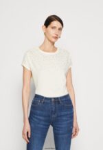 femmes t-shirt imprimé blanc cassé 006BT369 Anna Field