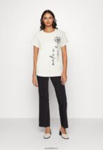 femmes t-shirt imprimé blanc cassé 006BT370 Anna Field - Image 2