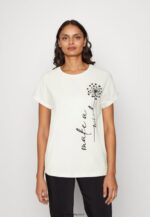 femmes t-shirt imprimé blanc cassé 006BT370 Anna Field
