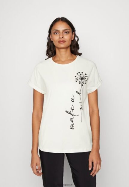 femmes t-shirt imprimé blanc cassé 006BT370 Anna Field