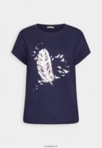 femmes t-shirt imprimé bleu 006BT319 Anna Field