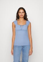 femmes t-shirt imprimé bleu clair 006BT278 Anna Field