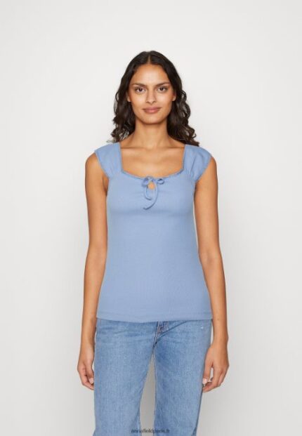 femmes t-shirt imprimé bleu clair 006BT278 Anna Field