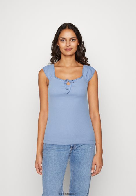 femmes_t_shirt_imprime_bleu_clair_006bt278_anna_field.jpg femmes t-shirt imprimé bleu clair 006BT278 Anna Field - Image 1