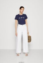 femmes t-shirt imprimé bleu foncé 006BT313 Anna Field - Image 2