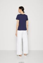 femmes t-shirt imprimé bleu foncé 006BT313 Anna Field - Image 3