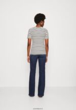 femmes t-shirt imprimé bleu foncé/blanc 006BT339 Anna Field - Image 3