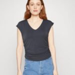 femmes t-shirt imprimé gris 006BT351 Anna Field