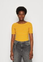 femmes t-shirt imprimé jaune foncé/blanc 006BT295 Anna Field - Image 2