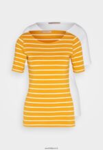 femmes t-shirt imprimé jaune foncé/blanc 006BT295 Anna Field - Image 6
