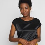 femmes t-shirt imprimé noir 006BT274 Anna Field