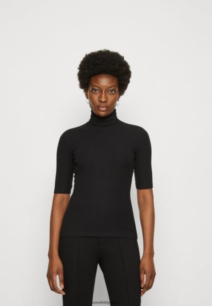 femmes t-shirt imprimé noir 006BT291 Anna Field