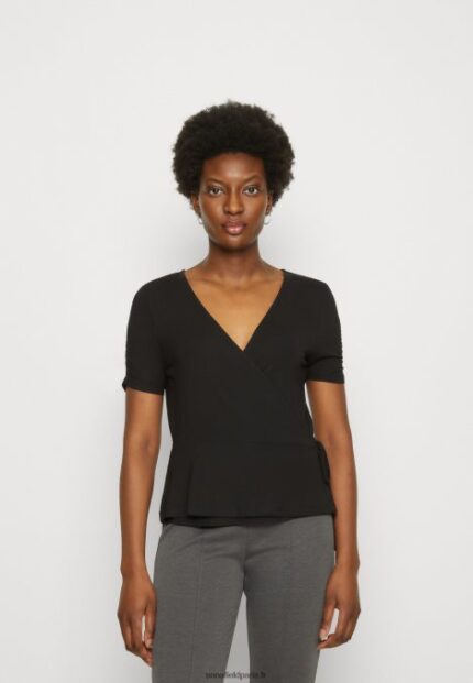 femmes t-shirt imprimé noir 006BT361 Anna Field