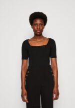 femmes t-shirt imprimé noir 006BT375 Anna Field