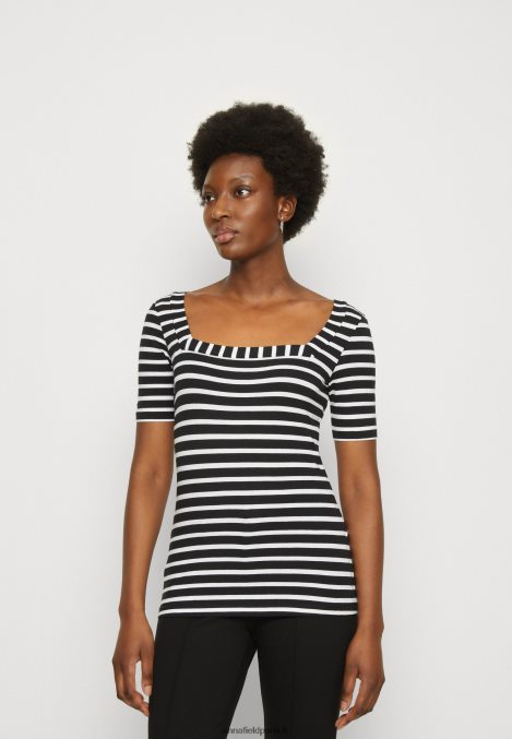 femmes_t_shirt_imprime_noir_blanc_006bt298_anna_field.jpg femmes t-shirt imprimé noir/blanc 006BT298 Anna Field - Image 1