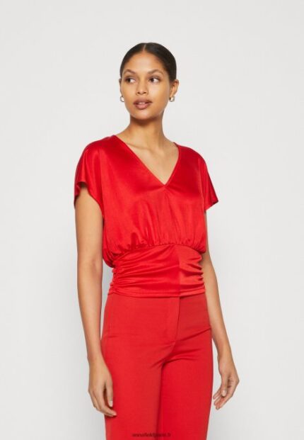 femmes t-shirt imprimé rouge 006BT303 Anna Field