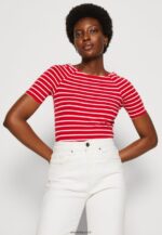 femmes t-shirt imprimé rouge/blanc 006BT340 Anna Field - Image 4