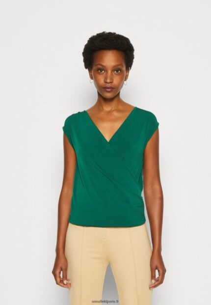 femmes t-shirt imprimé vert 006BT294 Anna Field