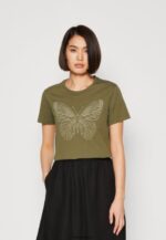 femmes t-shirt imprimé vert 006BT349 Anna Field